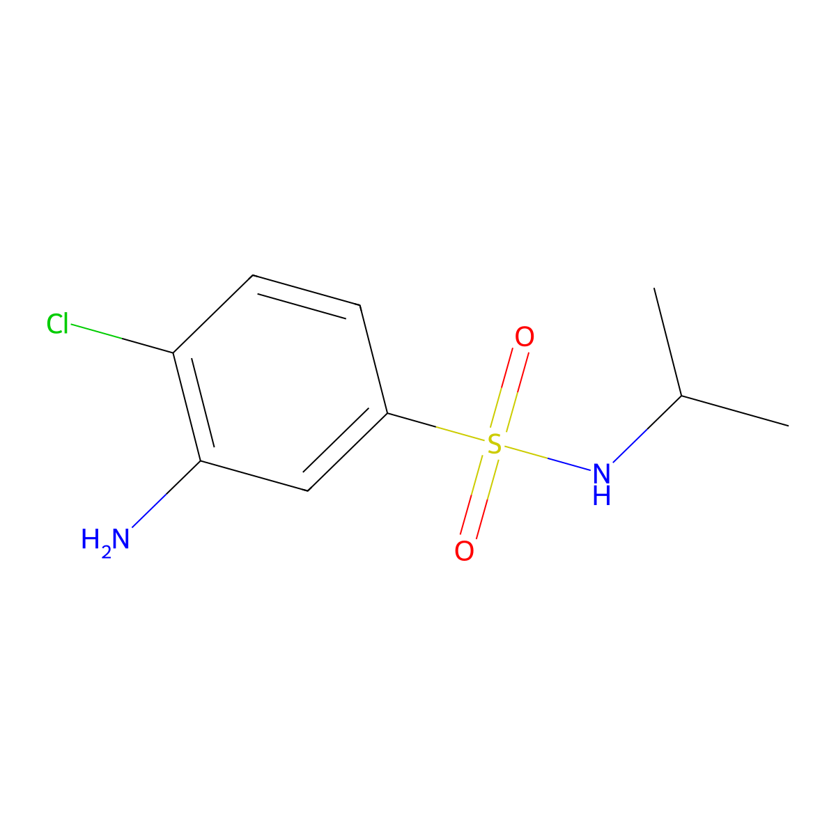 3-Amino-4-chloro-N-isopropylbenzenesulfonamide molecular structure, CAS 1017430-64-6