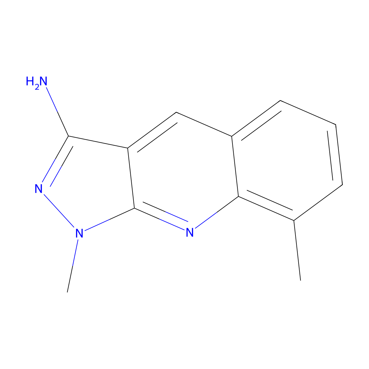 1,8-Dimethyl-1H-pyrazolo[3,4-b]quinolin-3-amine molecular structure, CAS 1017430-78-2