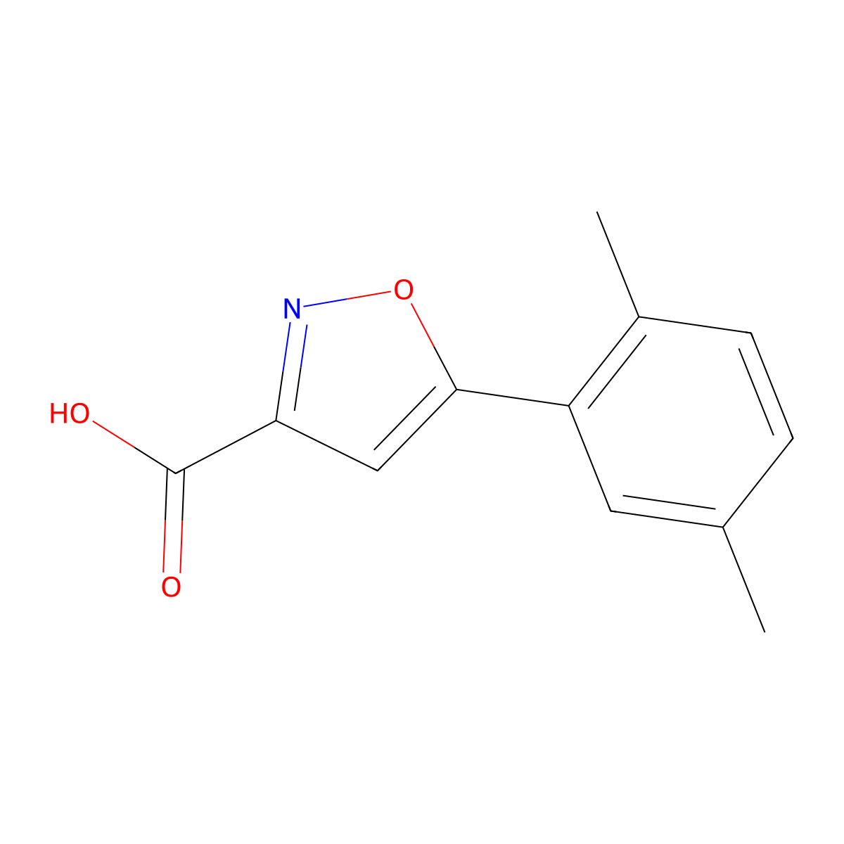 5-(2,5-Dimethylphenyl)-1,2-oxazole-3-carboxylic acid molecular structure, CAS 1017432-85-7