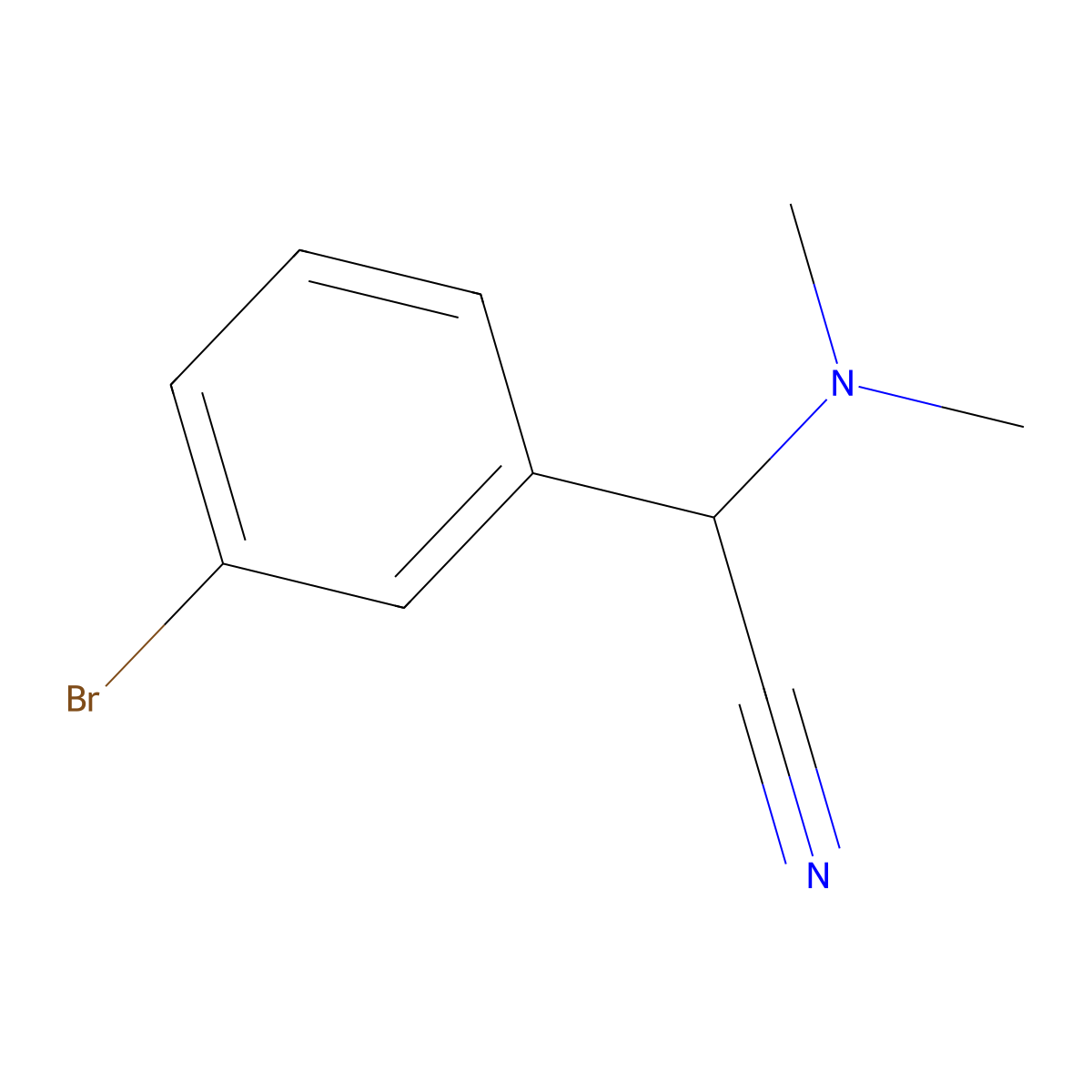 2-(3-Bromophenyl)-2-(dimethylamino)acetonitrile molecular structure, CAS 1017432-94-8