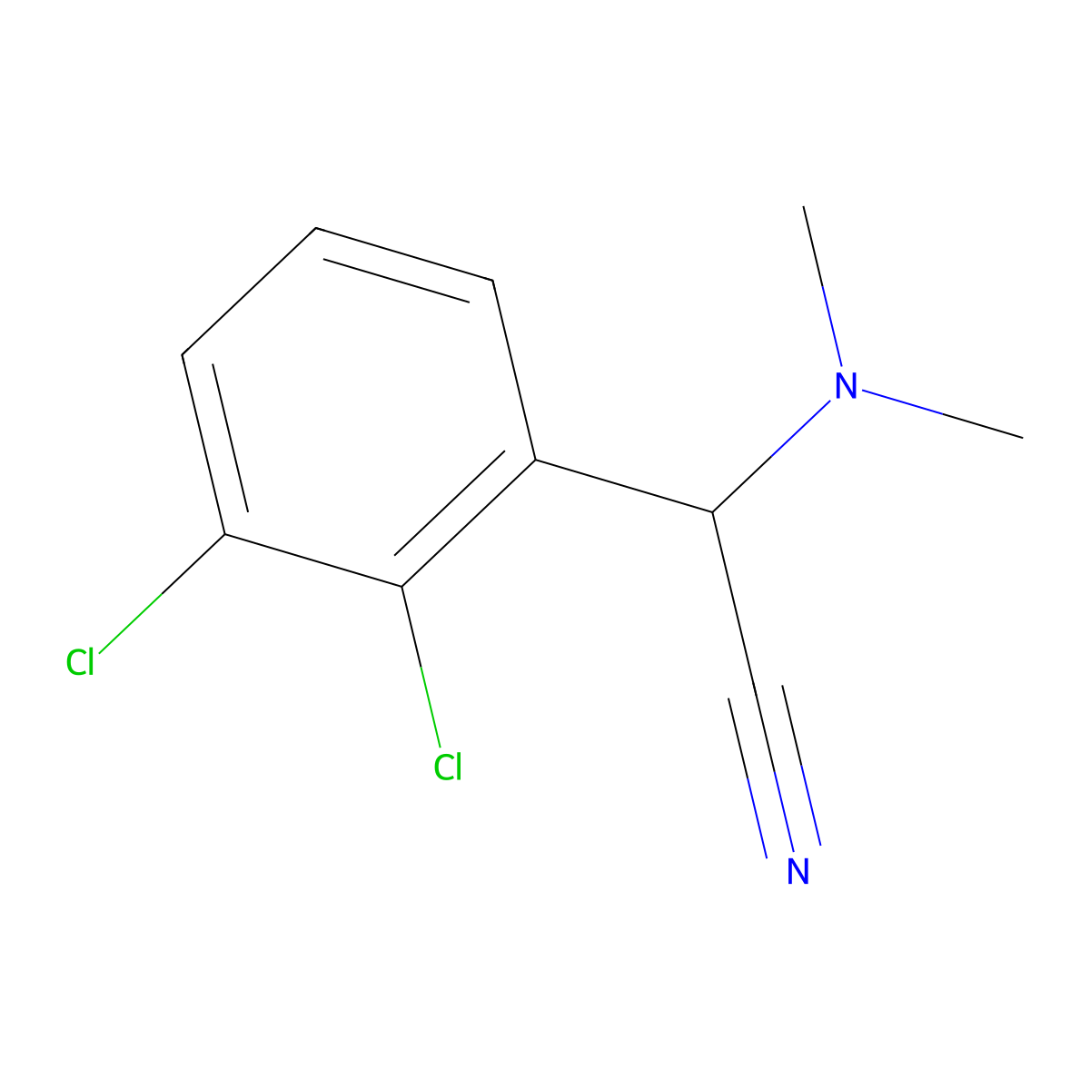 2-(2,3-Dichlorophenyl)-2-(dimethylamino)acetonitrile molecular structure, CAS 1017433-74-7