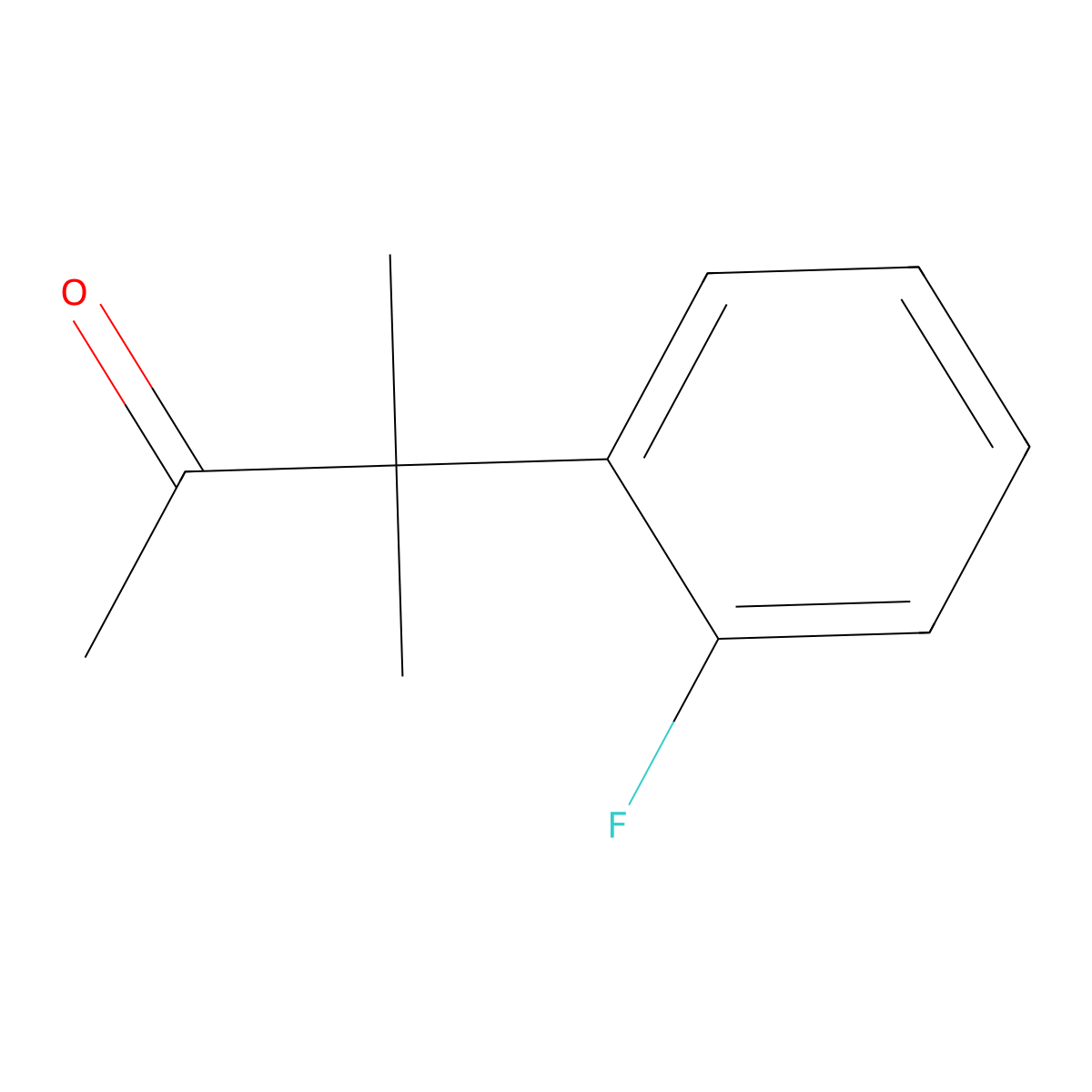 3-(2-Fluorophenyl)-3-methylbutan-2-one molecular structure, CAS 1017434-68-2