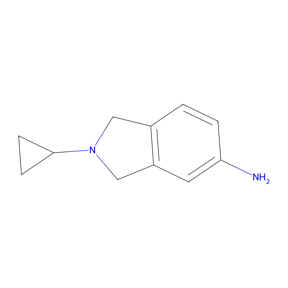 2-Cyclopropylisoindolin-5-amine molecular structure, CAS 1017434-87-5