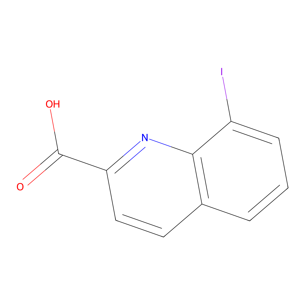 8-Iodoquinoline-2-carboxylic acid molecular structure, CAS 1017436-31-5