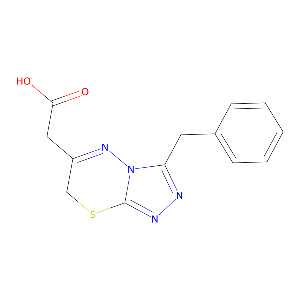 3-Benzyl-6-(carboxymethyl)-7H-[1,2,4]triazolo[3,4-b][1,3,4]thiadiazine molecular structure, CAS 1017437-92-1