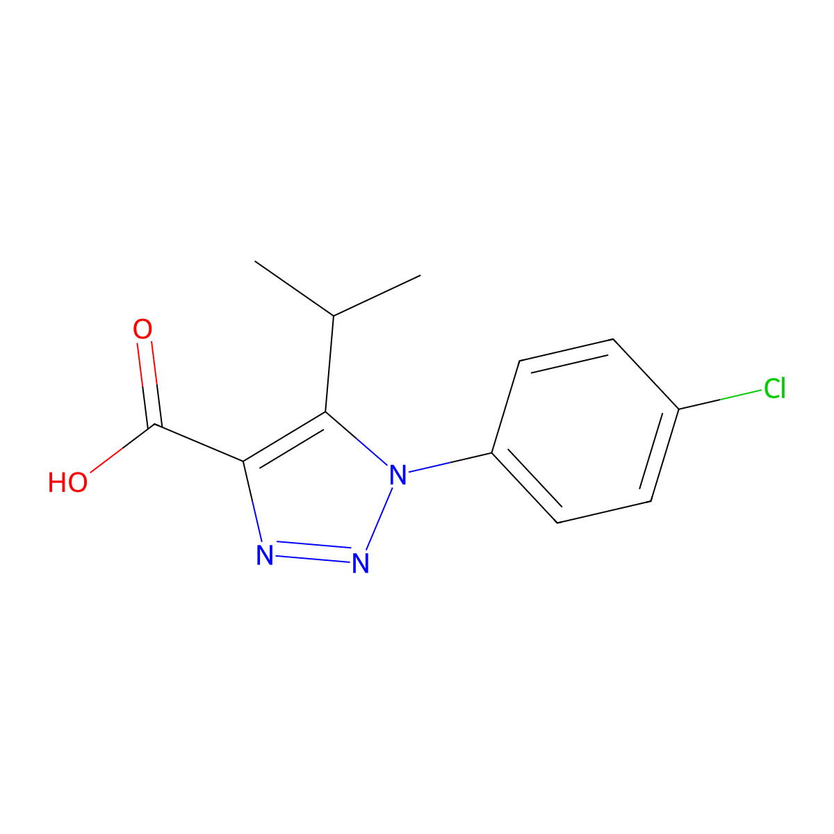 1-(4-Chlorophenyl)-5-isopropyl-triazole-4-carboxylic acid molecular structure, CAS 1017444-93-7