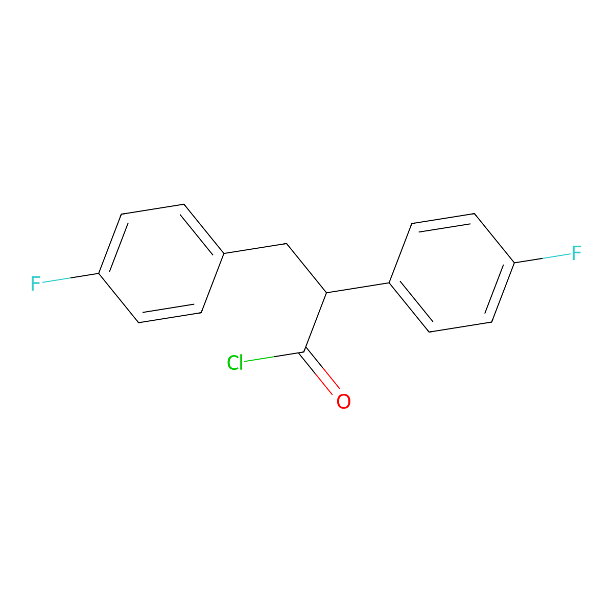 2,3-Bis(4-fluorophenyl)propanoyl chloride molecular structure, CAS 1017444-96-0