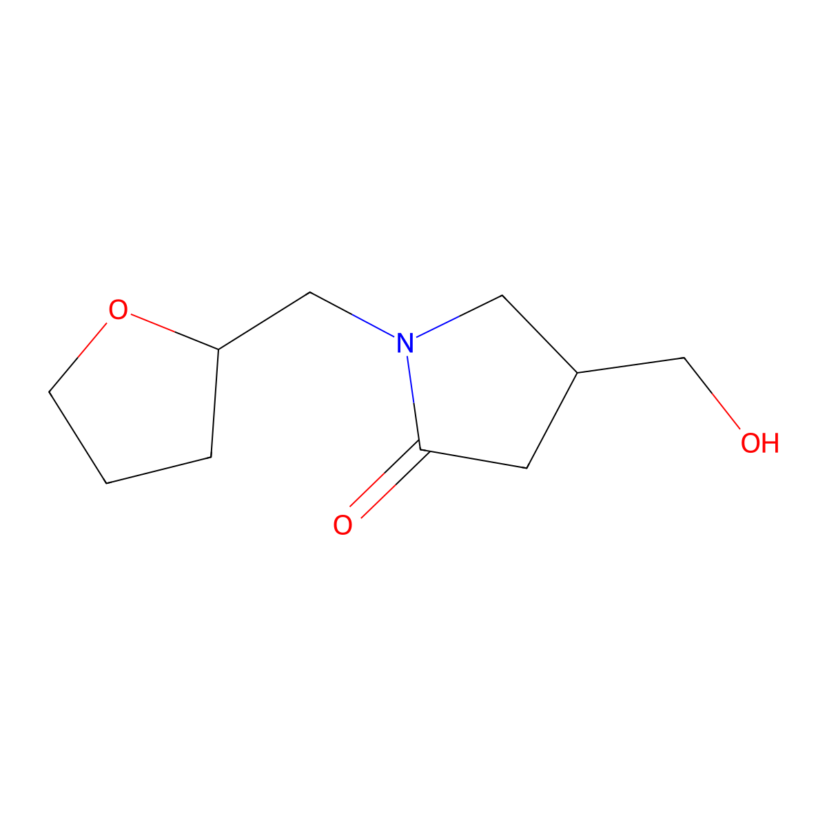 4-(Hydroxymethyl)-1-[(oxolan-2-yl)methyl]pyrrolidin-2-one molecular structure, CAS 1017445-50-9
