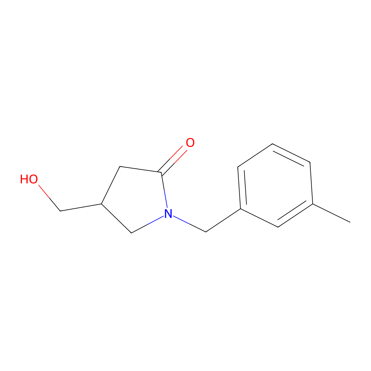 4-(Hydroxymethyl)-1-[(3-methylphenyl)methyl]pyrrolidin-2-one molecular structure, CAS 1017445-54-3