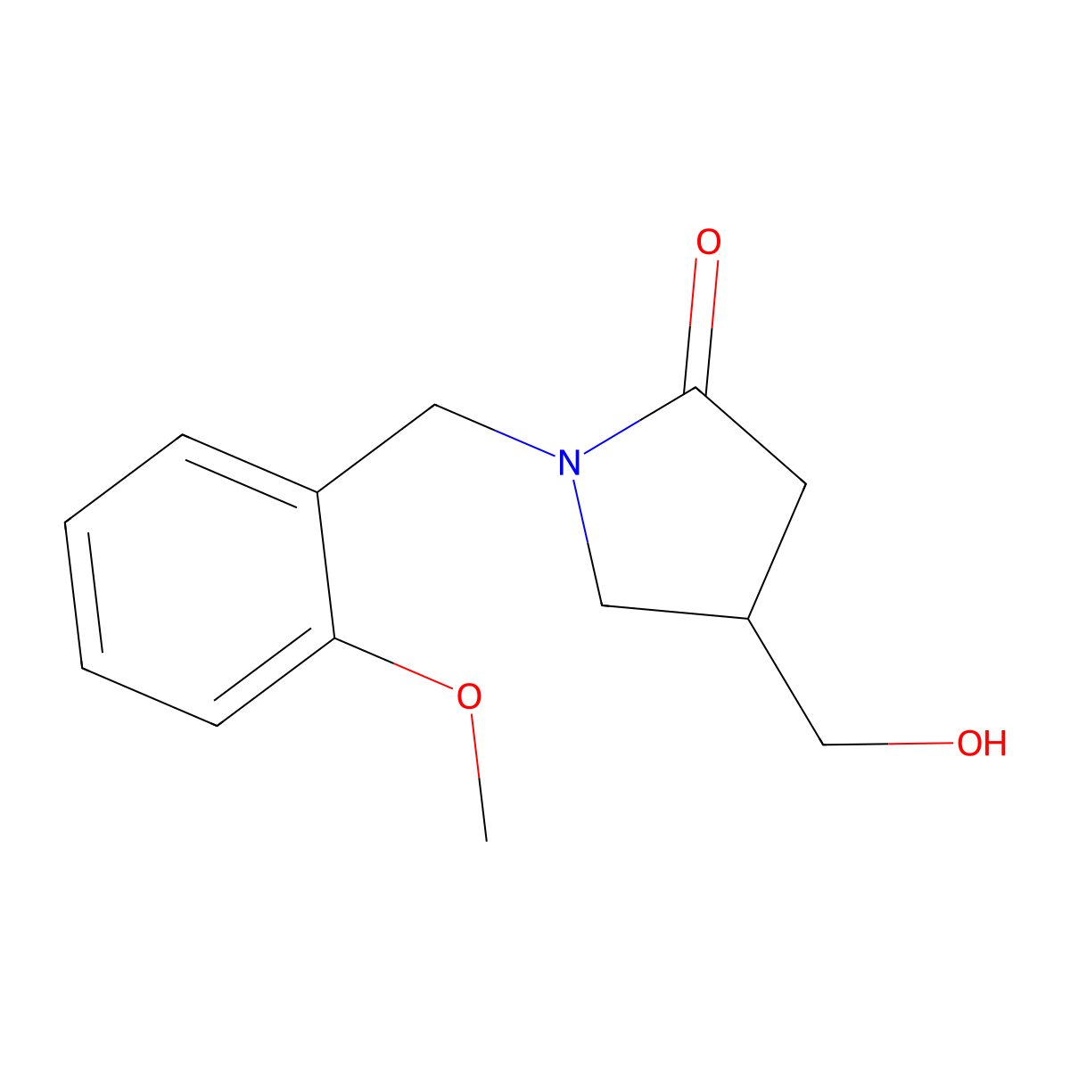 4-(Hydroxymethyl)-1-[(2-methoxyphenyl)methyl]pyrrolidin-2-one molecular structure, CAS 1017445-58-7