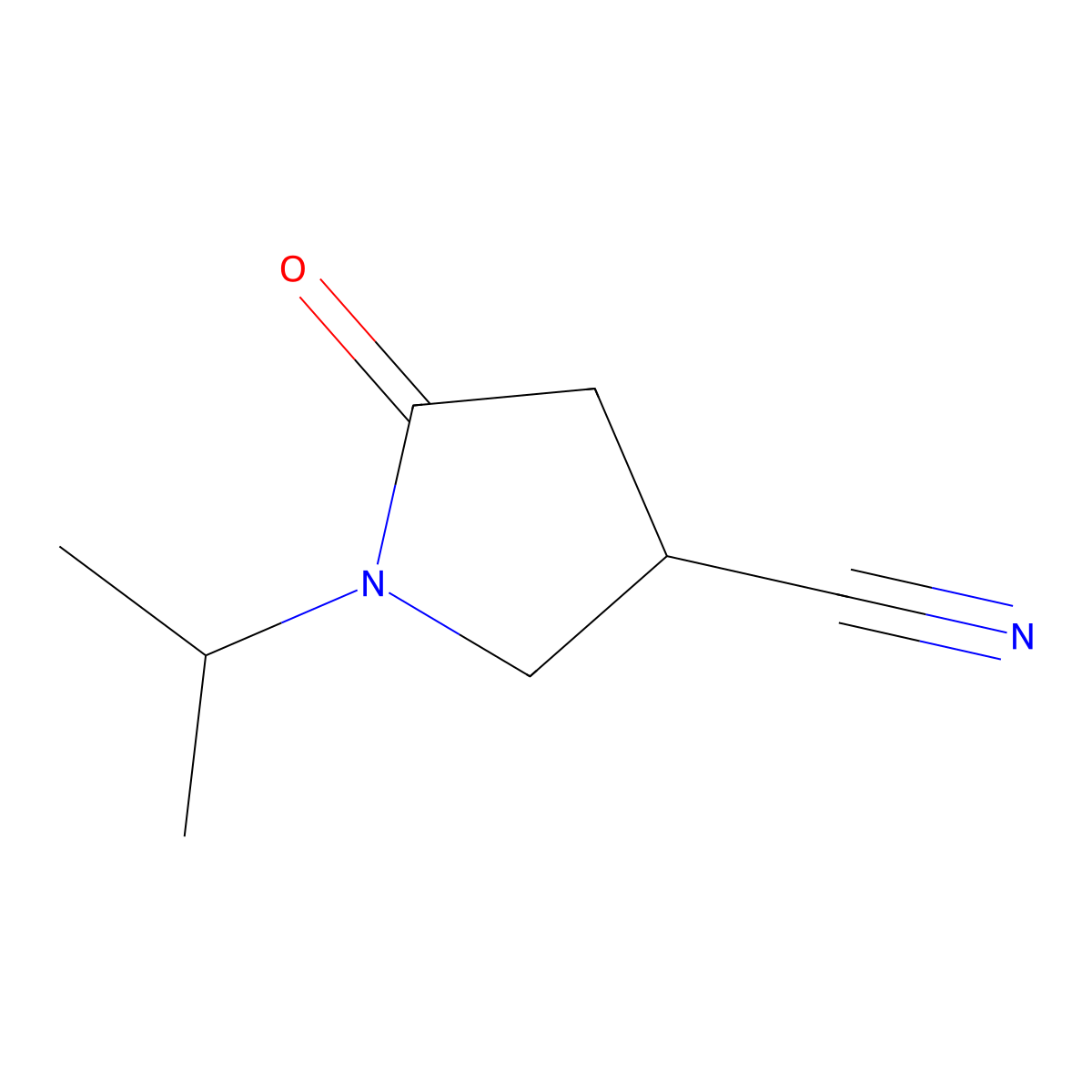 5-Oxo-1-(propan-2-yl)pyrrolidine-3-carbonitrile molecular structure, CAS 1017446-29-5