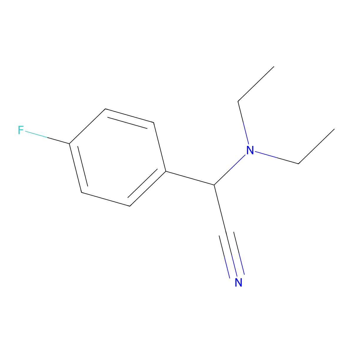 2-(Diethylamino)-2-(4-fluorophenyl)acetonitrile molecular structure, CAS 1017451-01-2