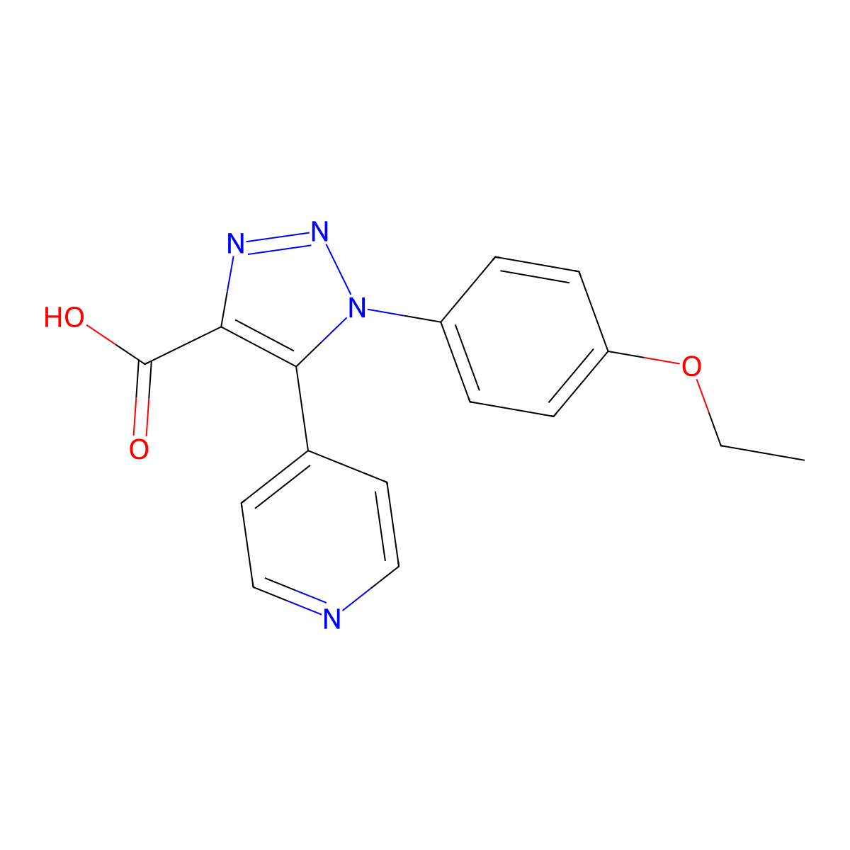 1-(4-ethoxyphenyl)-5-(pyridin-4-yl)-1H-1,2,3-triazole-4-carboxylic acid molecular structure, CAS 1017455-54-7