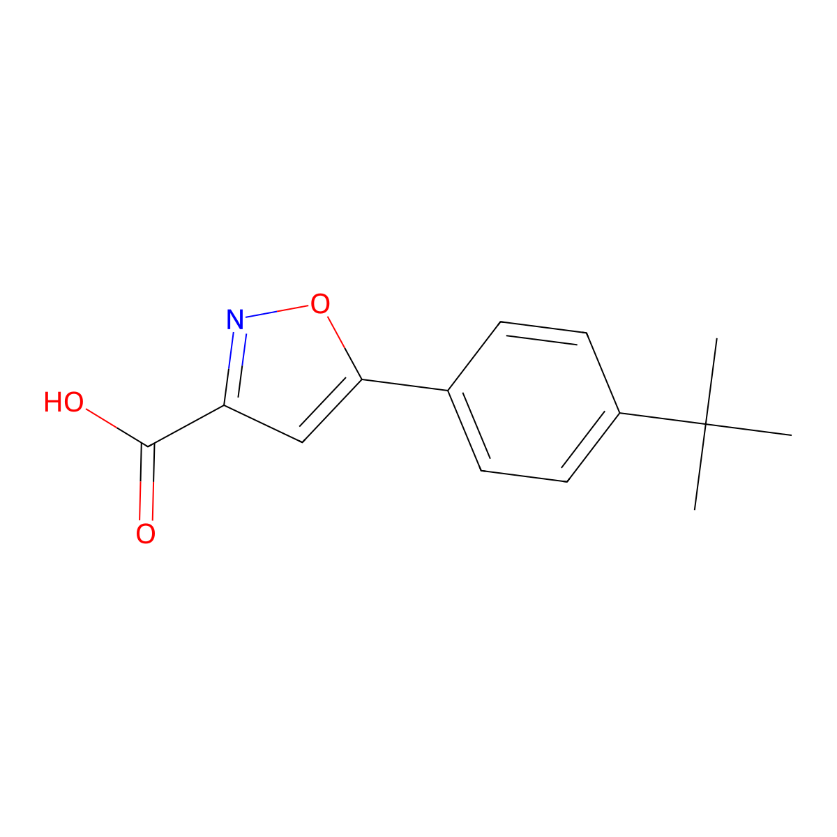 5-(4-(tert-Butyl)phenyl)isoxazole-3-carboxylic acid molecular structure, CAS 1017459-78-7
