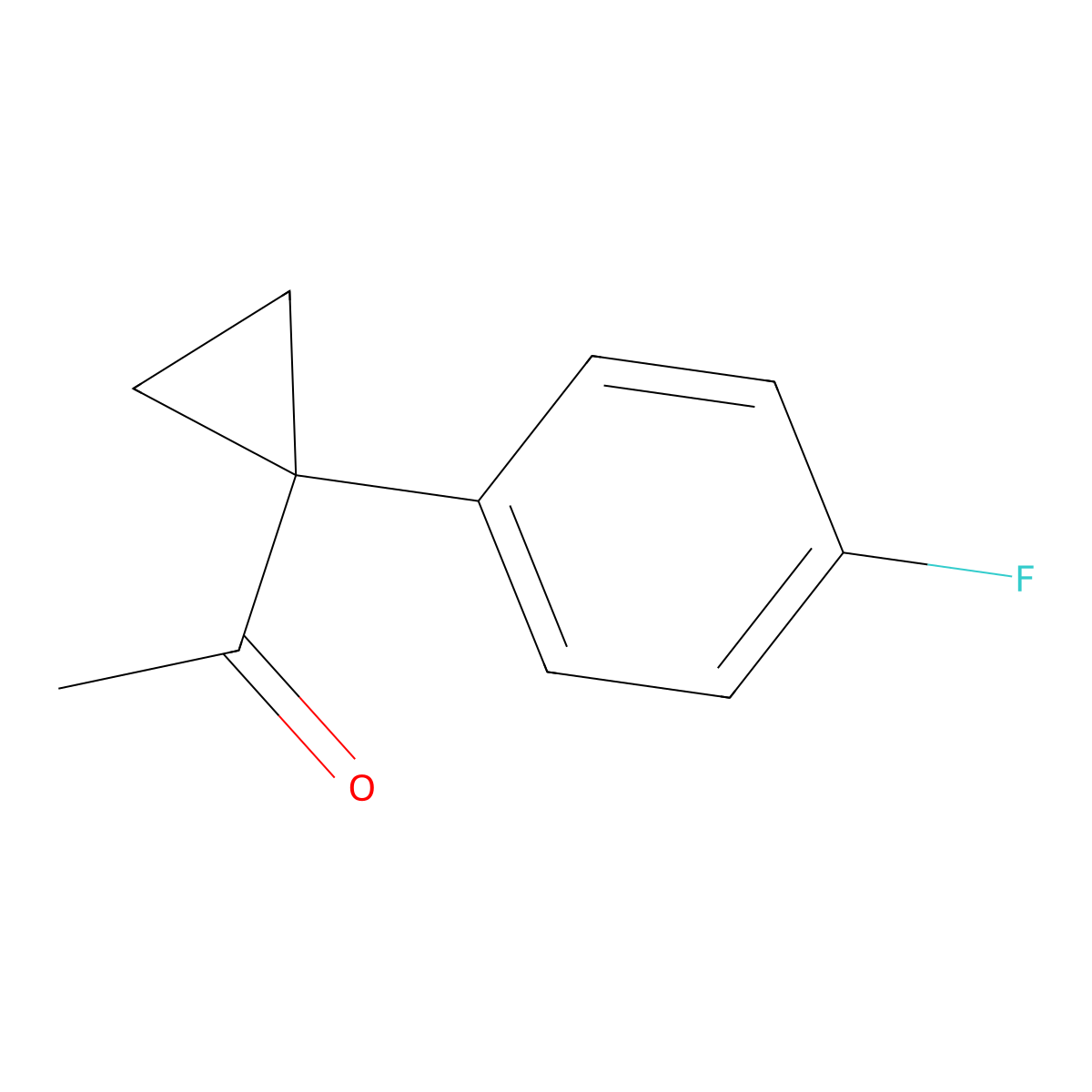 1-[1-(4-Fluorophenyl)cyclopropyl]ethan-1-one molecular structure, CAS 1017462-12-2