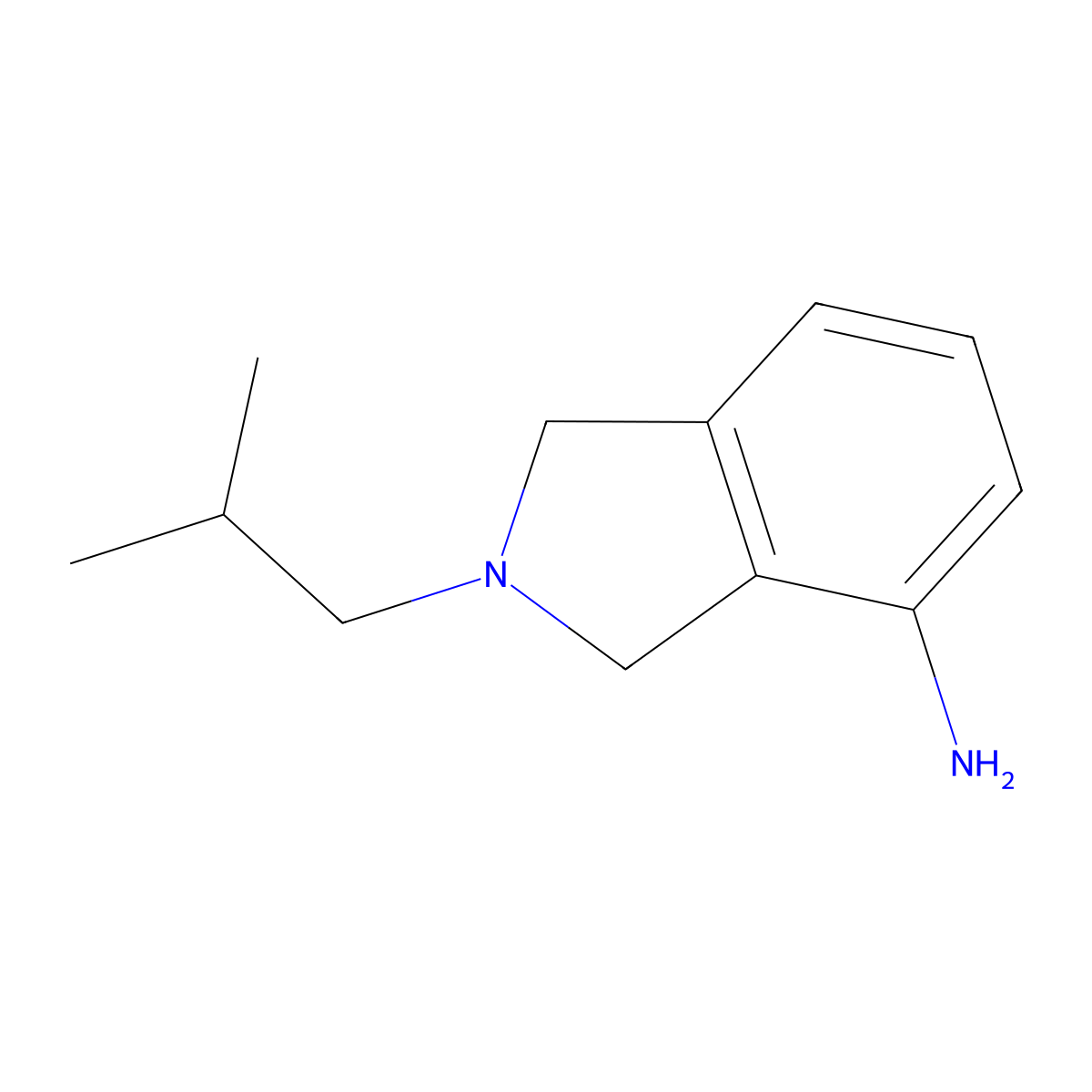 2-(2-methylpropyl)-2,3-dihydro-1H-isoindol-4-amine molecular structure, CAS 1017462-39-3