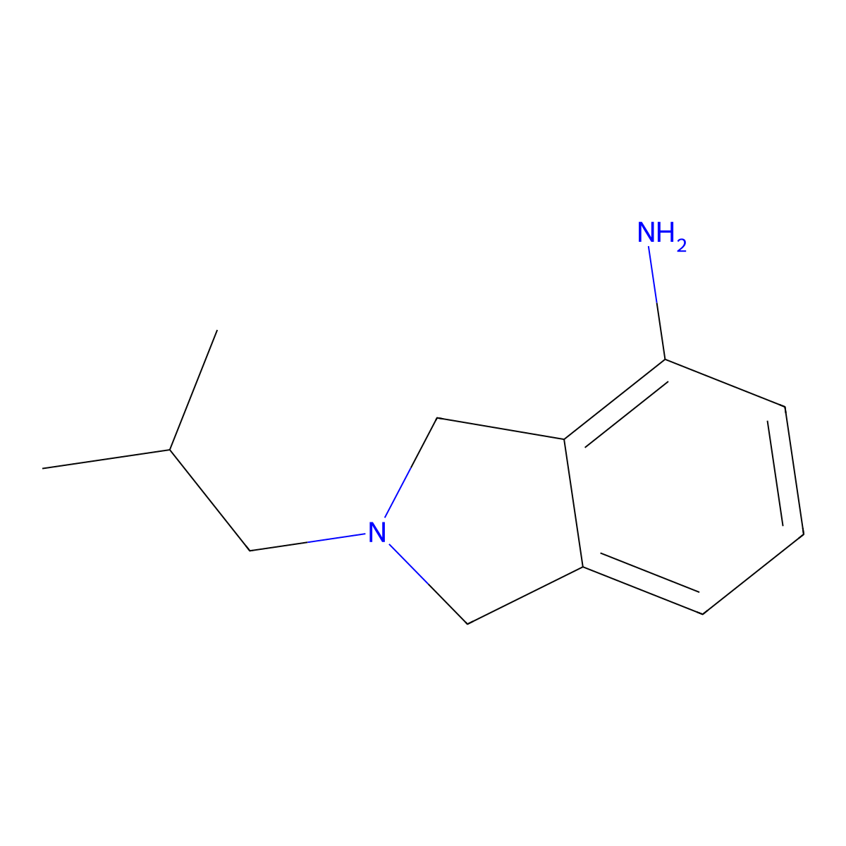 2-(2-methylpropyl)-2,3-dihydro-1H-isoindol-4-amine molecular structure, CAS 1017462-39-3