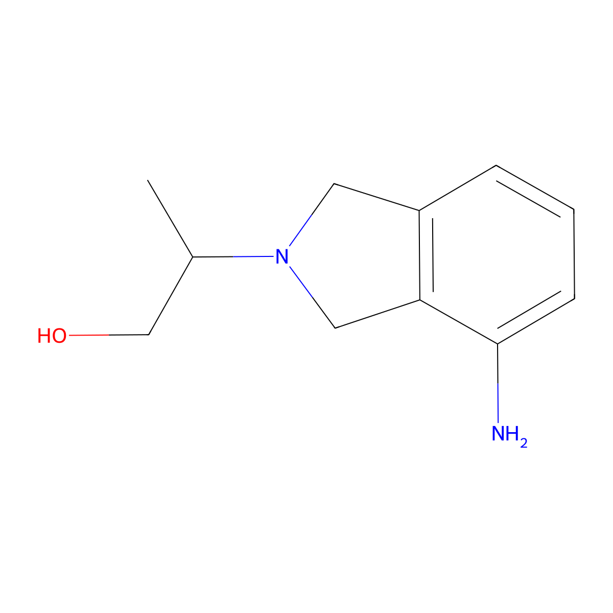 2-(4-amino-2,3-dihydro-1H-isoindol-2-yl)propan-1-ol molecular structure, CAS 1017462-47-3