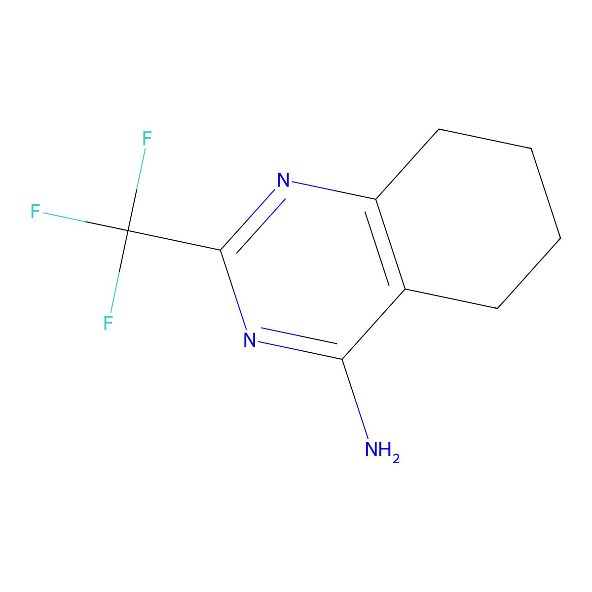 2-(Trifluoromethyl)-5,6,7,8-tetrahydroquinazolin-4-amine molecular structure, CAS 1017463-85-2
