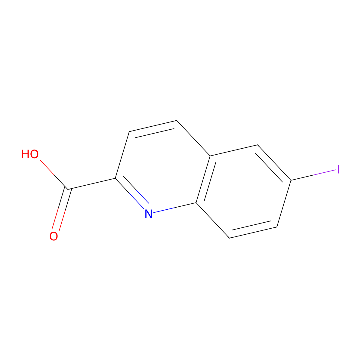 6-Iodoquinoline-2-carboxylic acid molecular structure, CAS 1017464-01-5