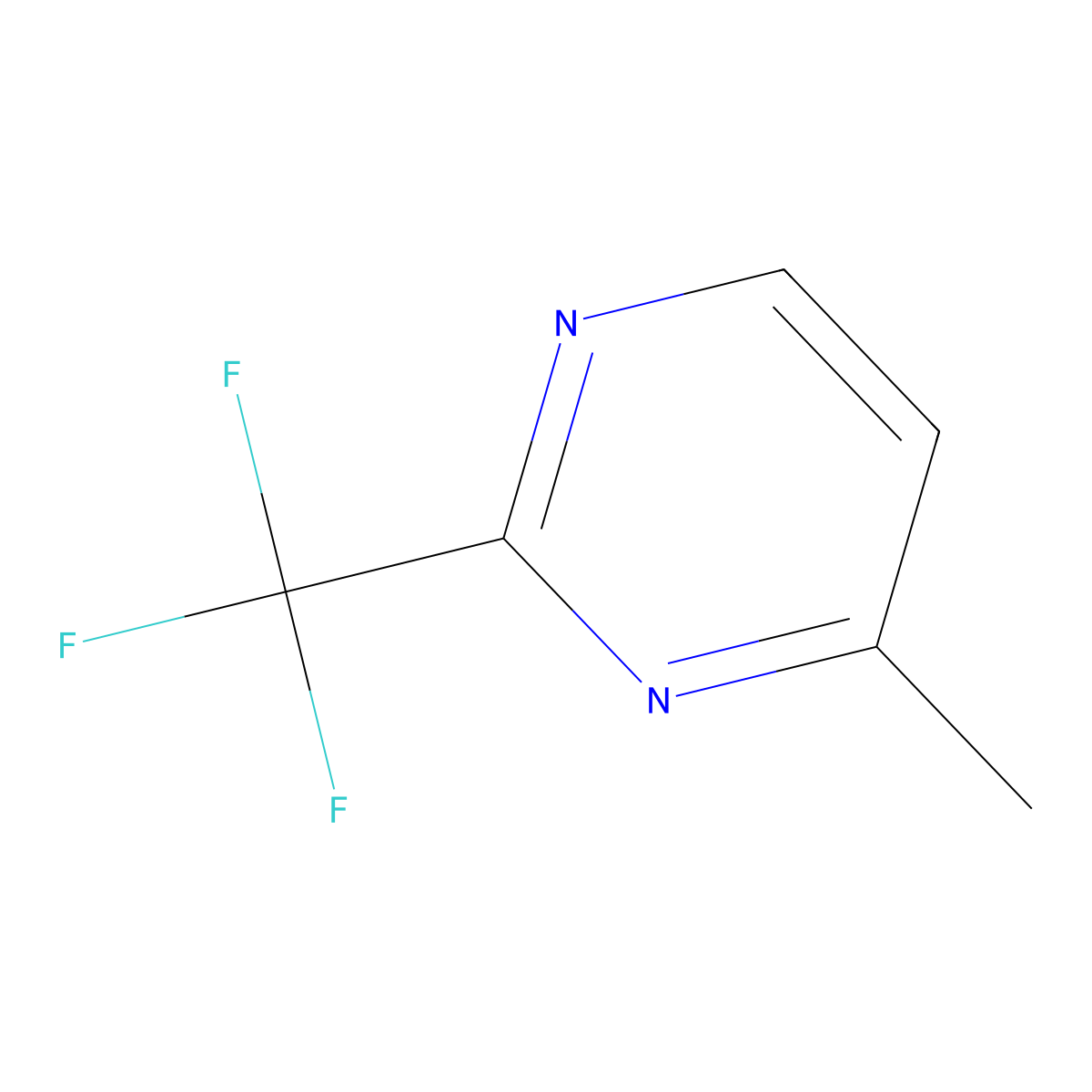 4-Methyl-2-(trifluoromethyl)pyrimidine molecular structure, CAS 1017464-05-9