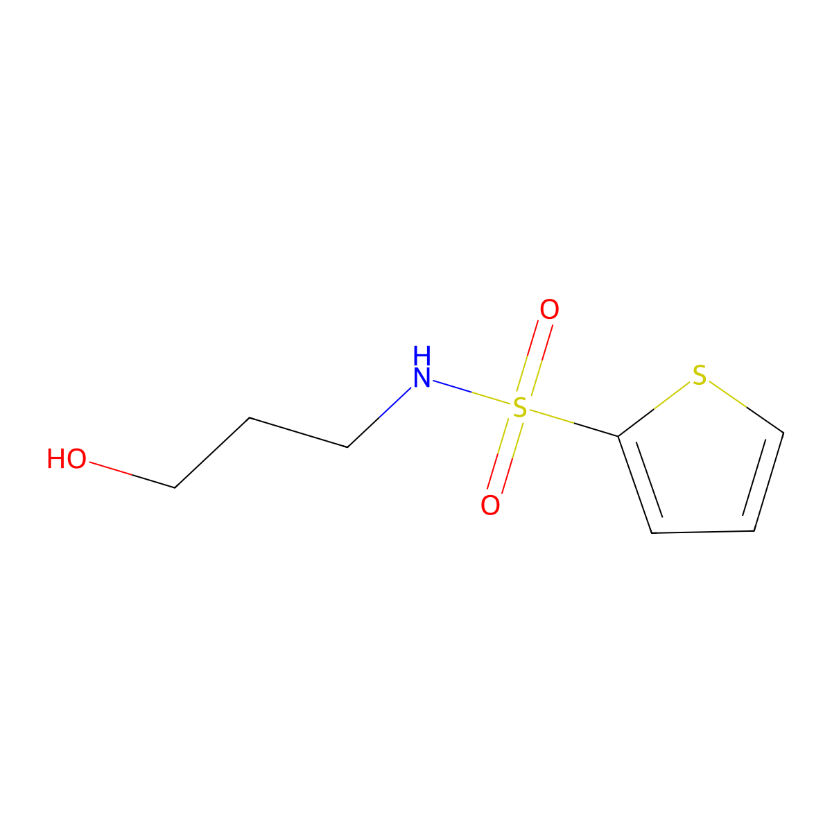 N-(3-hydroxypropyl)thiophene-2-sulfonamide molecular structure, CAS 1017464-61-7