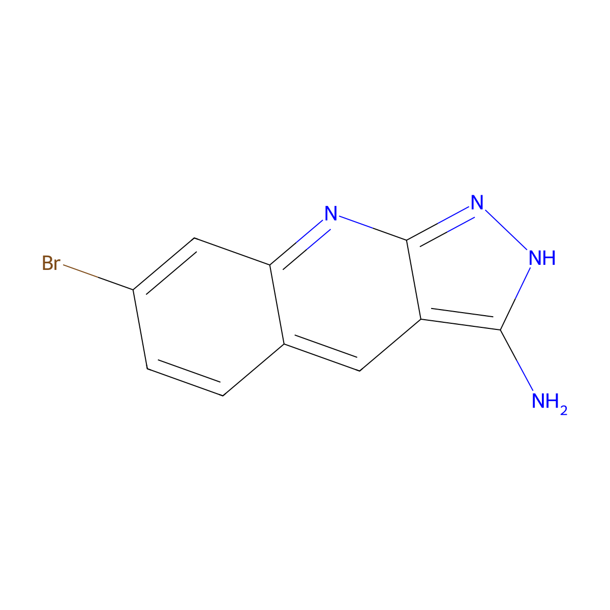 7-bromo-1H-pyrazolo[3,4-b]quinolin-3-amine molecular structure, CAS 1017465-30-3