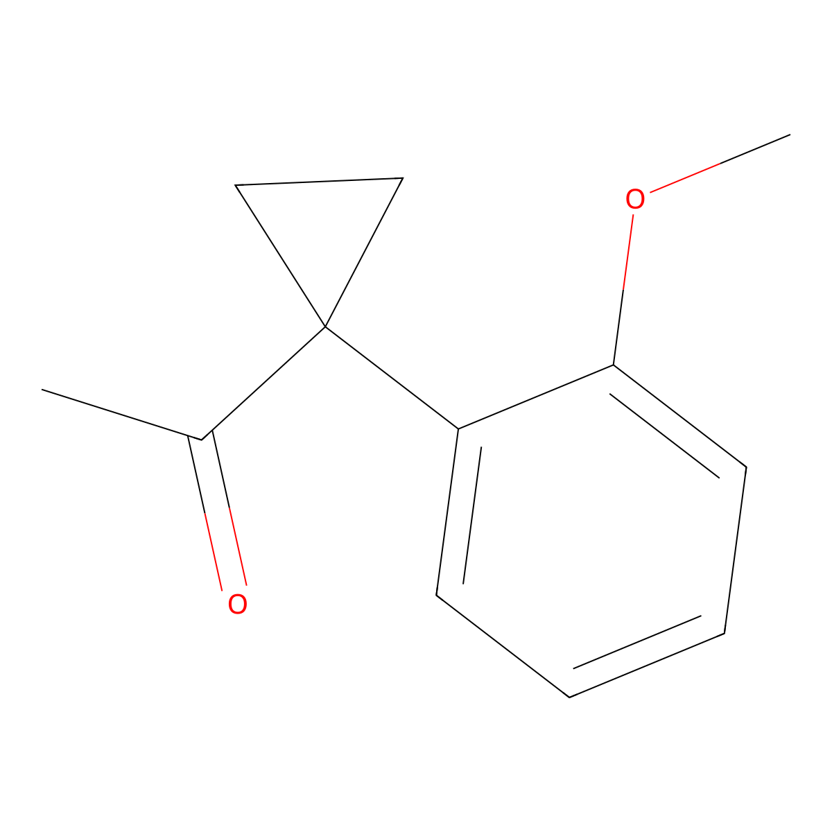 1-[1-(2-Methoxyphenyl)cyclopropyl]ethan-1-one molecular structure, CAS 1017465-85-8