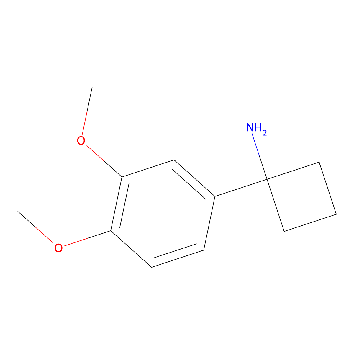1-(3,4-Dimethoxyphenyl)cyclobutanamine molecular structure, CAS 1017467-28-5