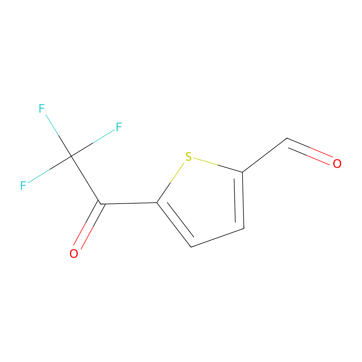 5-(2,2,2-Trifluoroacetyl)-2-thiophenecarboxaldehyde molecular structure, CAS 1017470-09-5