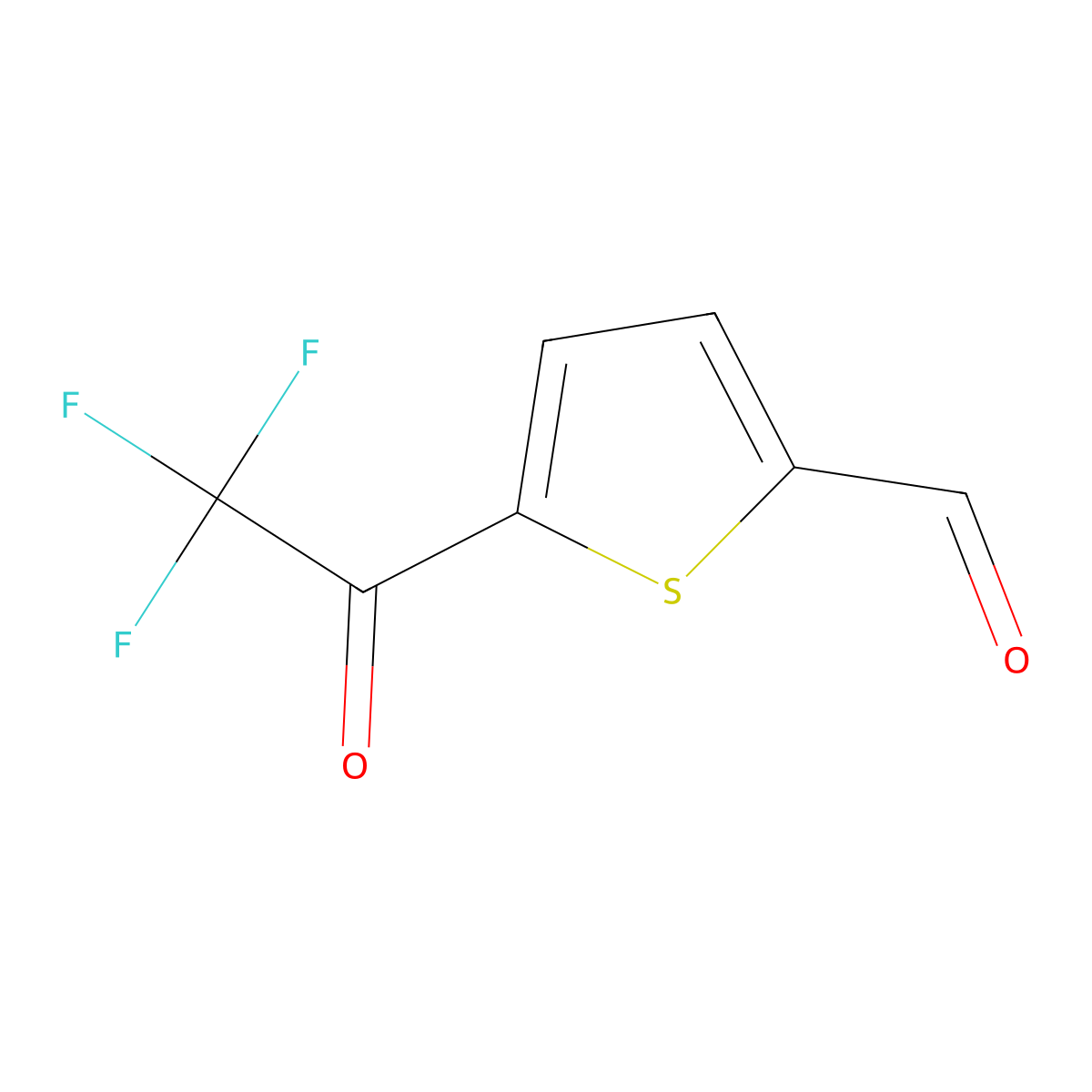 5-(2,2,2-Trifluoroacetyl)-2-thiophenecarboxaldehyde molecular structure, CAS 1017470-09-5