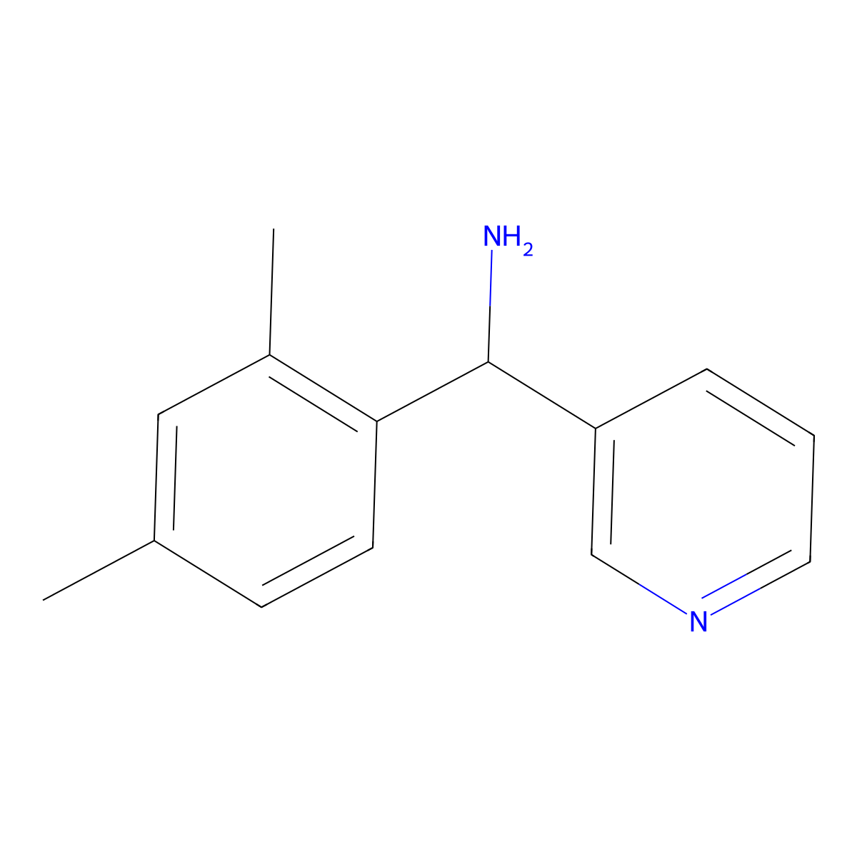 1-(2,4-Dimethylphenyl)-1-(3-pyridinyl)methanamine molecular structure, CAS 1017470-56-2
