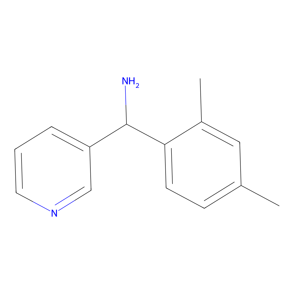 1-(2,4-Dimethylphenyl)-1-(3-pyridinyl)methanamine molecular structure, CAS 1017470-56-2