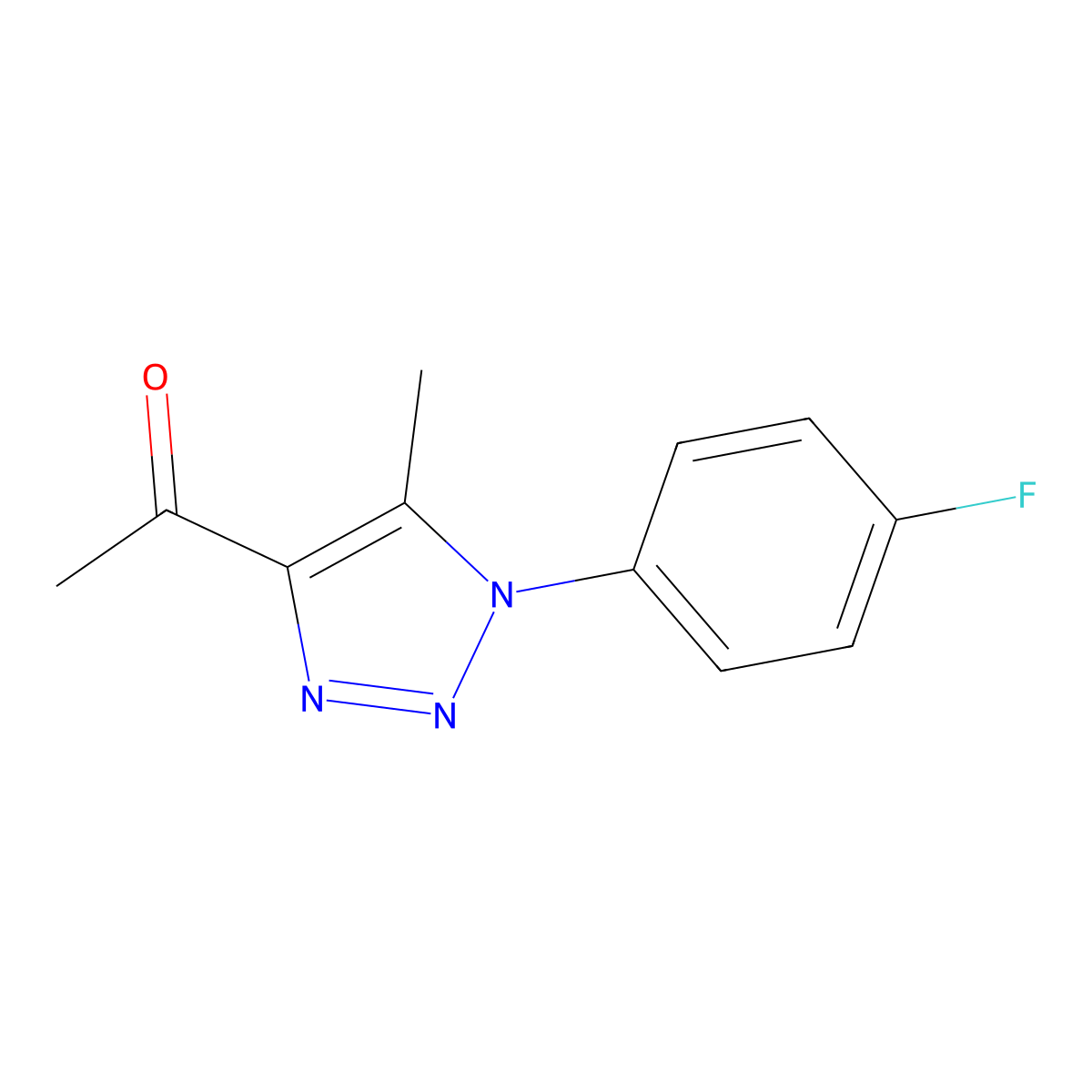 1-[1-(4-fluorophenyl)-5-methyl-1H-1,2,3-triazol-4-yl]ethan-1-one molecular structure, CAS 1017471-25-8
