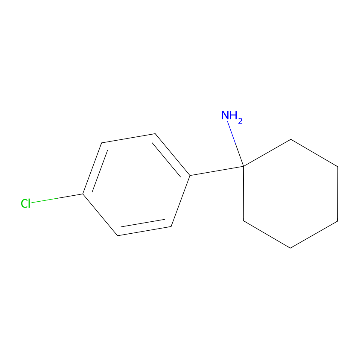 1-(4-Chlorophenyl)cyclohexan-1-amine molecular structure, CAS 1017478-76-0