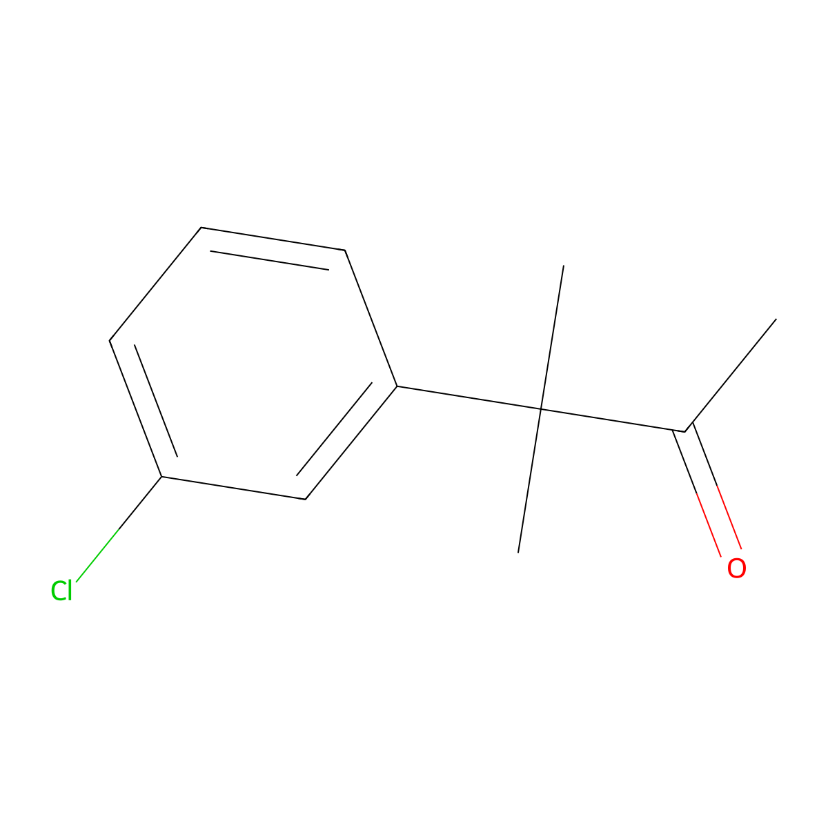 3-(3-Chlorophenyl)-3-methylbutan-2-one molecular structure, CAS 1017478-92-0