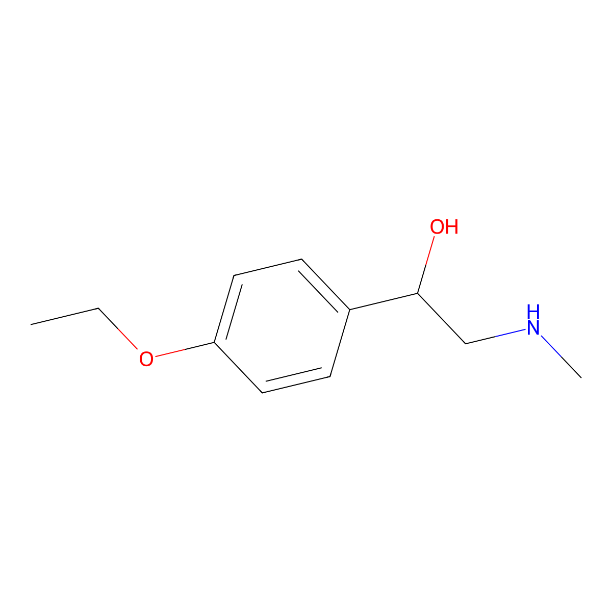 1-(4-Ethoxyphenyl)-2-(methylamino)ethan-1-ol molecular structure, CAS 1017480-59-9