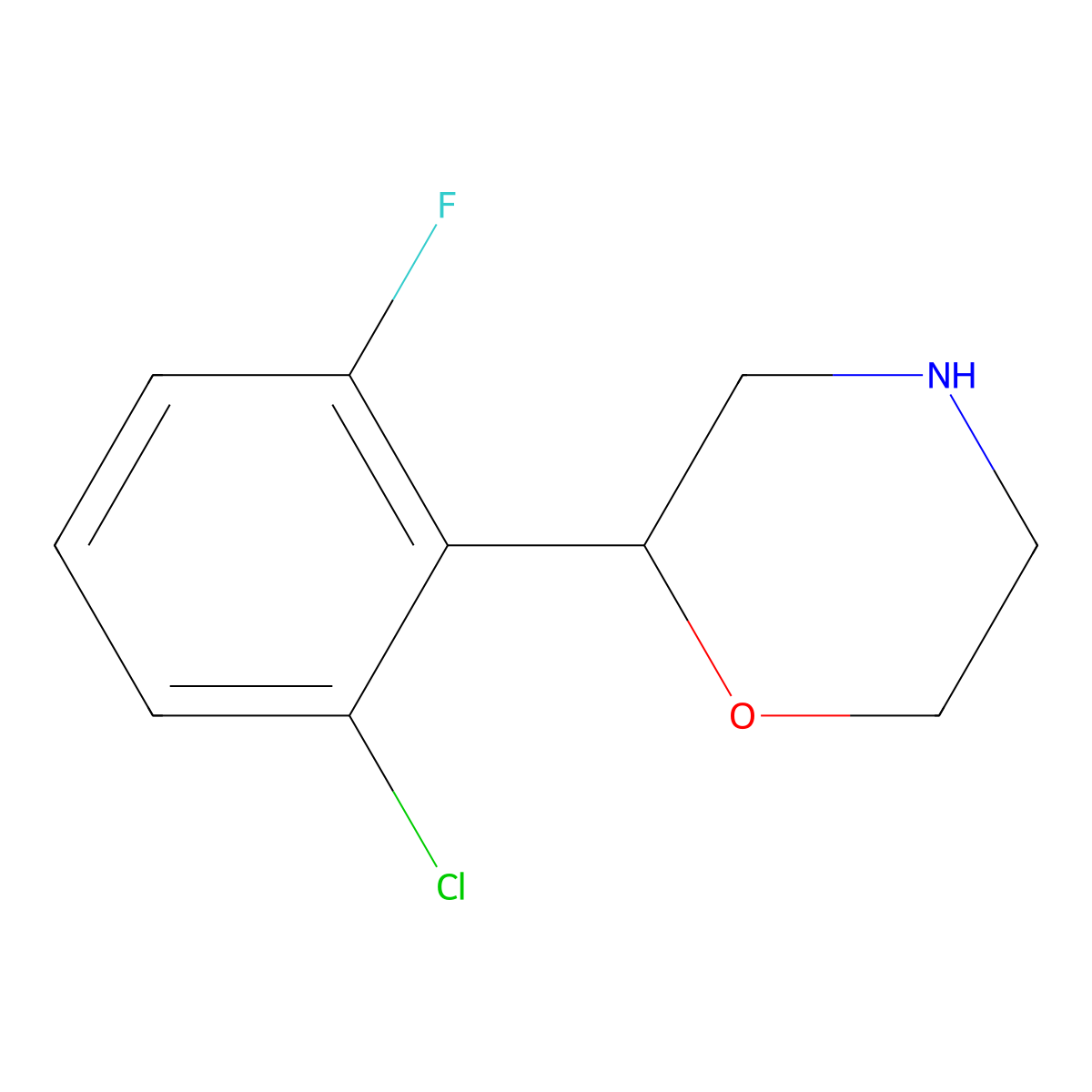 2-(2-Chloro-6-fluorophenyl)morpholine molecular structure, CAS 1017480-74-8