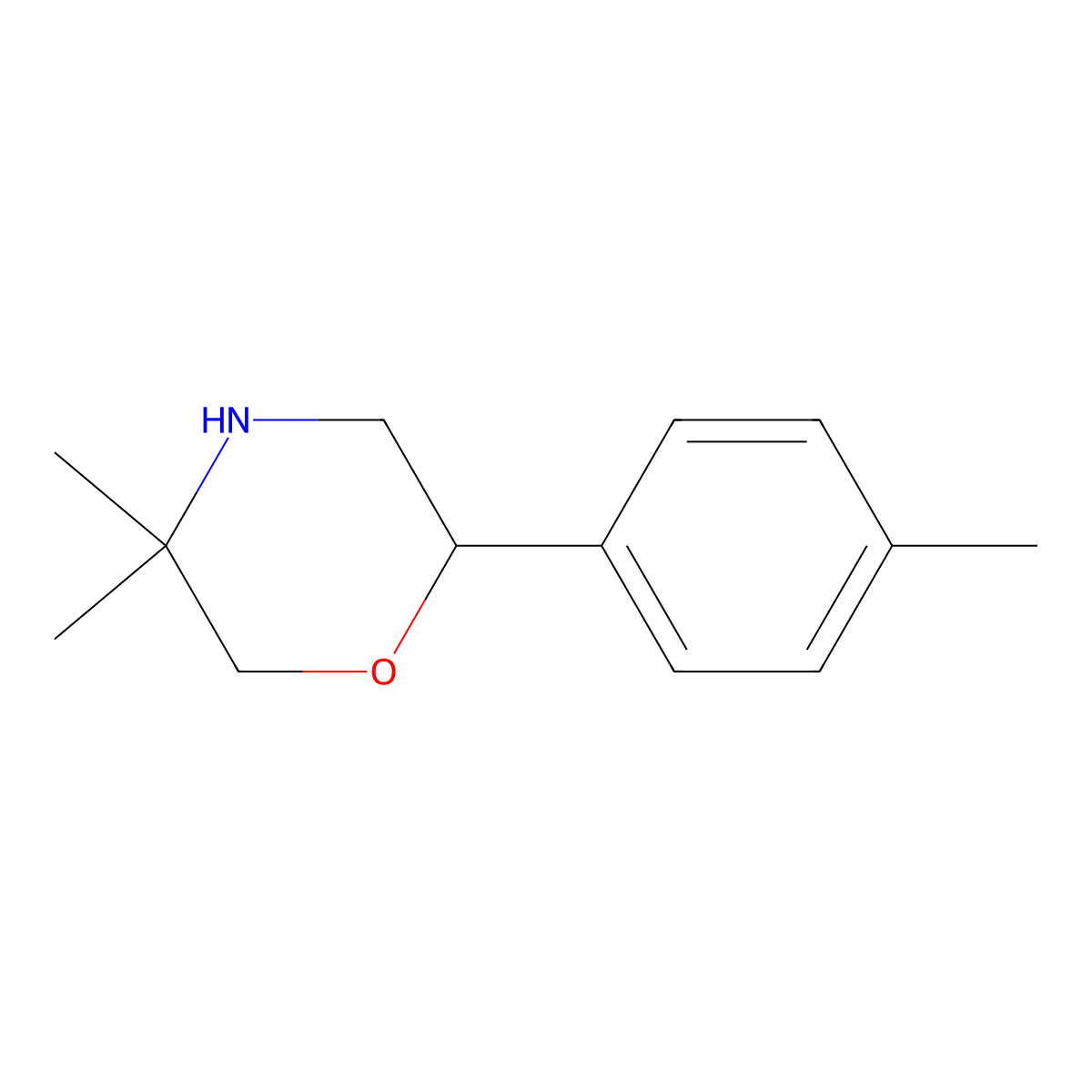 5,5-Dimethyl-2-P-tolylmorpholine molecular structure, CAS 1017481-09-2