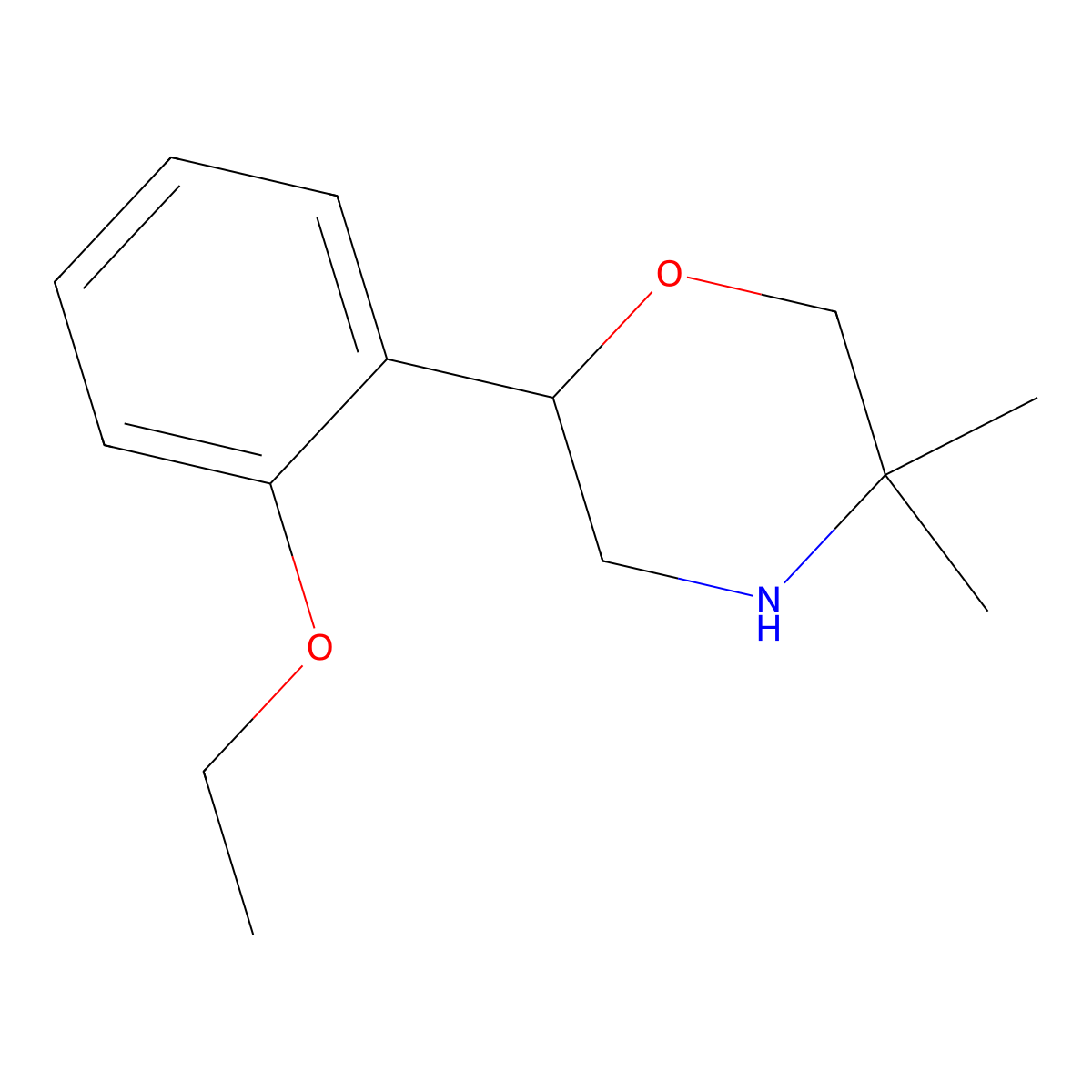 2-(2-Ethoxyphenyl)-5,5-dimethylmorpholine molecular structure, CAS 1017481-17-2