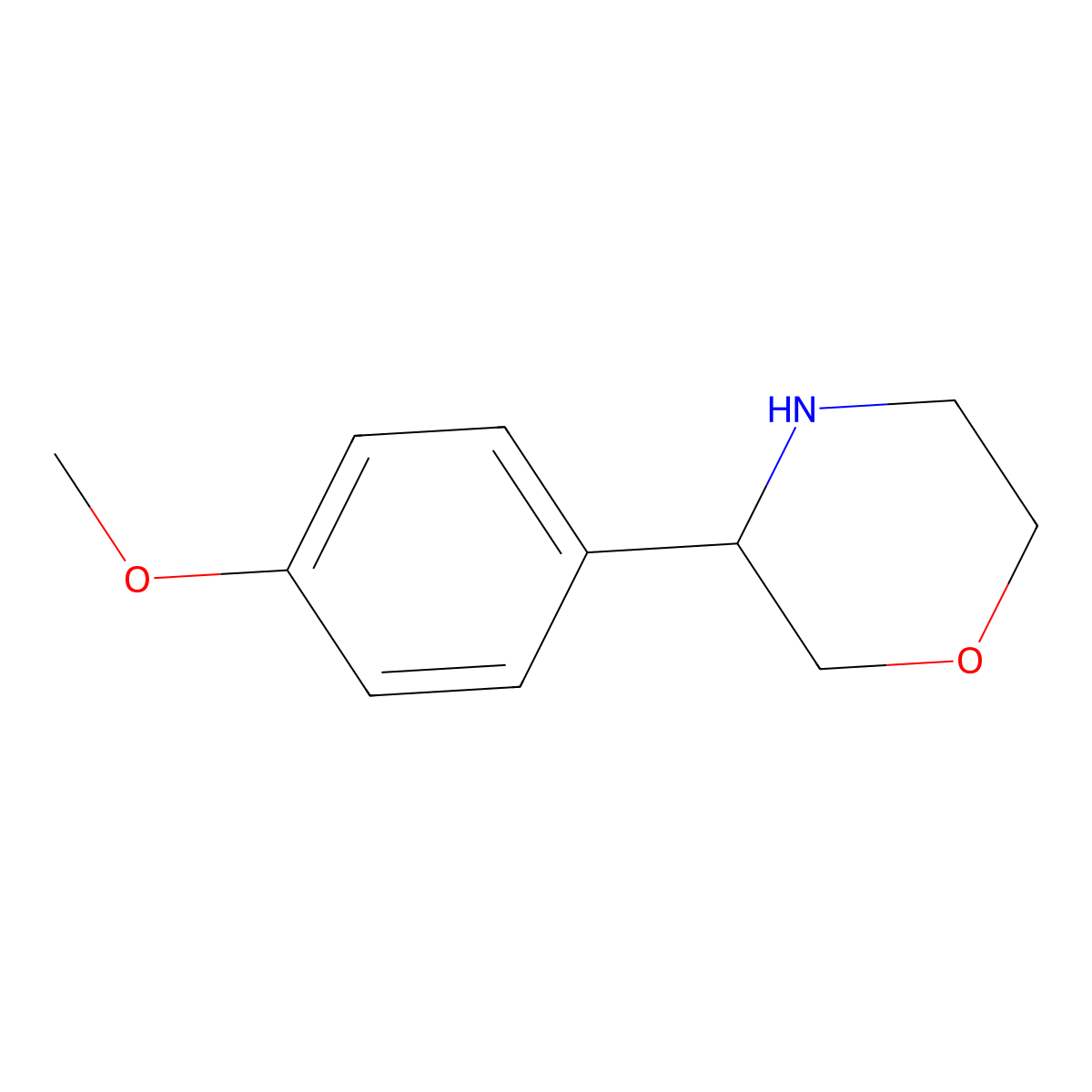 3-(4-Methoxyphenyl)morpholine molecular structure, CAS 1017481-31-0