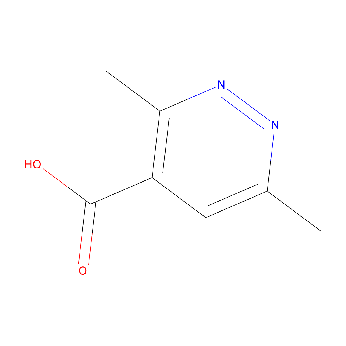 3,6-Dimethylpyridazine-4-carboxylic acid molecular structure, CAS 1017485-56-1