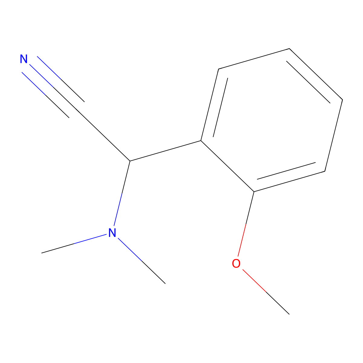 2-(Dimethylamino)-2-(2-methoxyphenyl)acetonitrile molecular structure, CAS 1017486-07-5