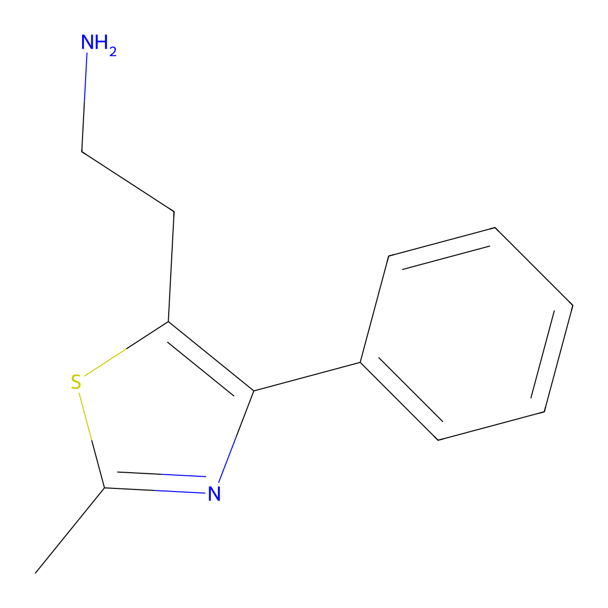 2-(2-Methyl-4-phenyl-1,3-thiazol-5-yl)ethan-1-amine molecular structure, CAS 1017486-41-7