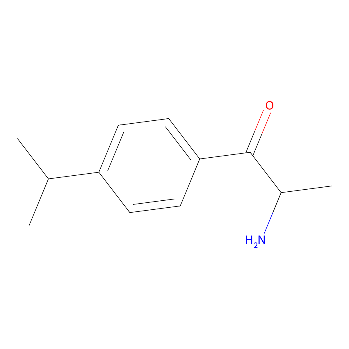 2-Amino-1-[4-(propan-2-yl)phenyl]propan-1-one molecular structure, CAS 1017487-03-4