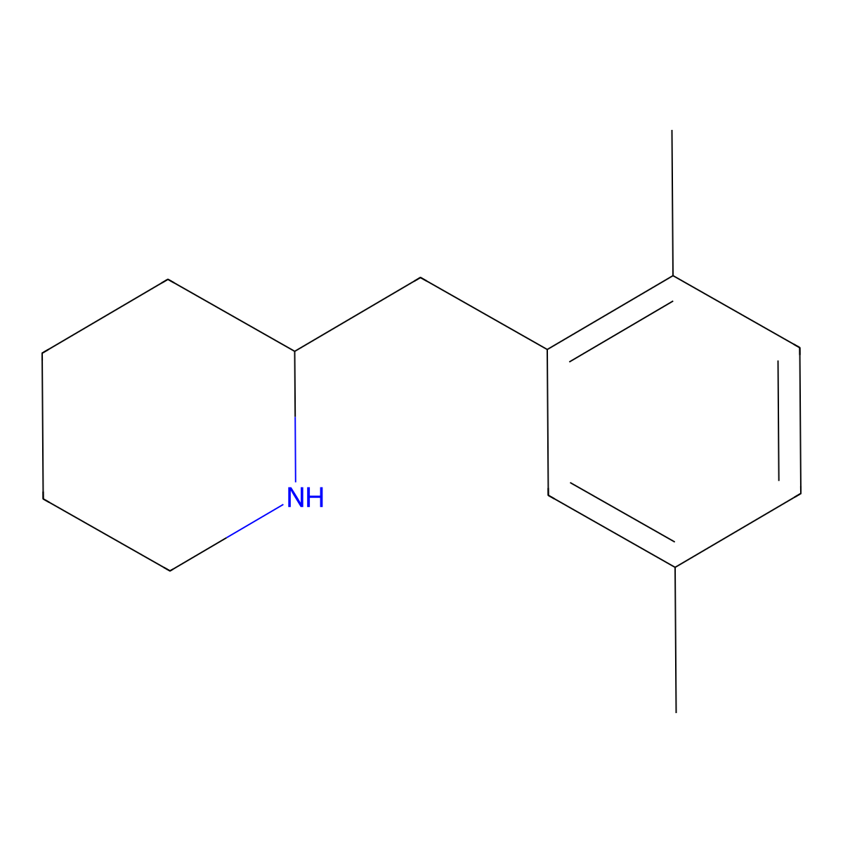 2-[(2,5-Dimethylphenyl)methyl]piperidine molecular structure, CAS 1017488-06-0