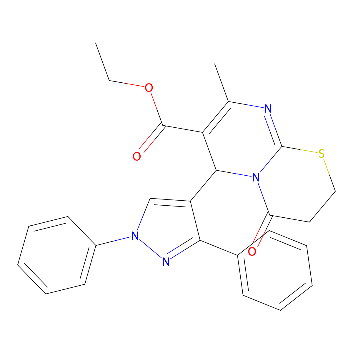 ethyl 6-(1,3-diphenyl-1H-pyrazol-4-yl)-8-methyl-4-oxo-3,4-dihydro-2H,6H-pyrimido[2,1-b][1,3]thiazine-7-carboxylate molecular structure, CAS 1017499-55-6