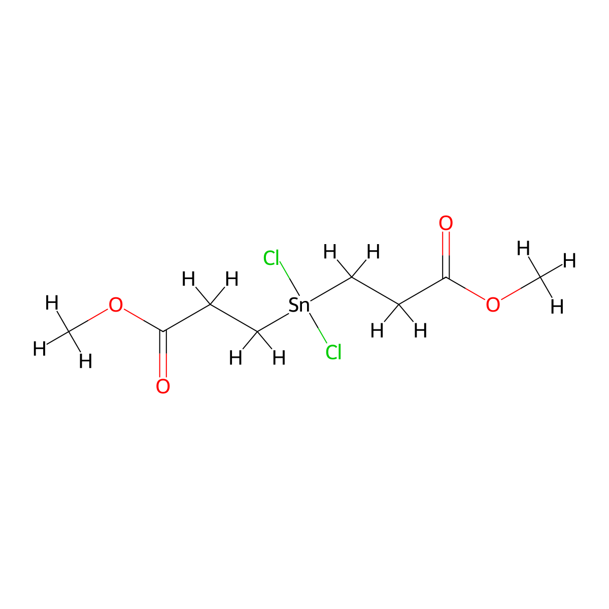 Bis(beta-carbomethoxyethyl)tin dichloride molecular structure, CAS 10175-01-6