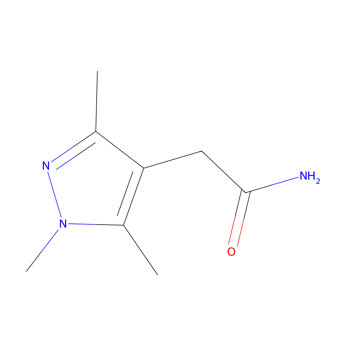 2-(trimethyl-1H-pyrazol-4-yl)acetamide molecular structure, CAS 1017502-16-7