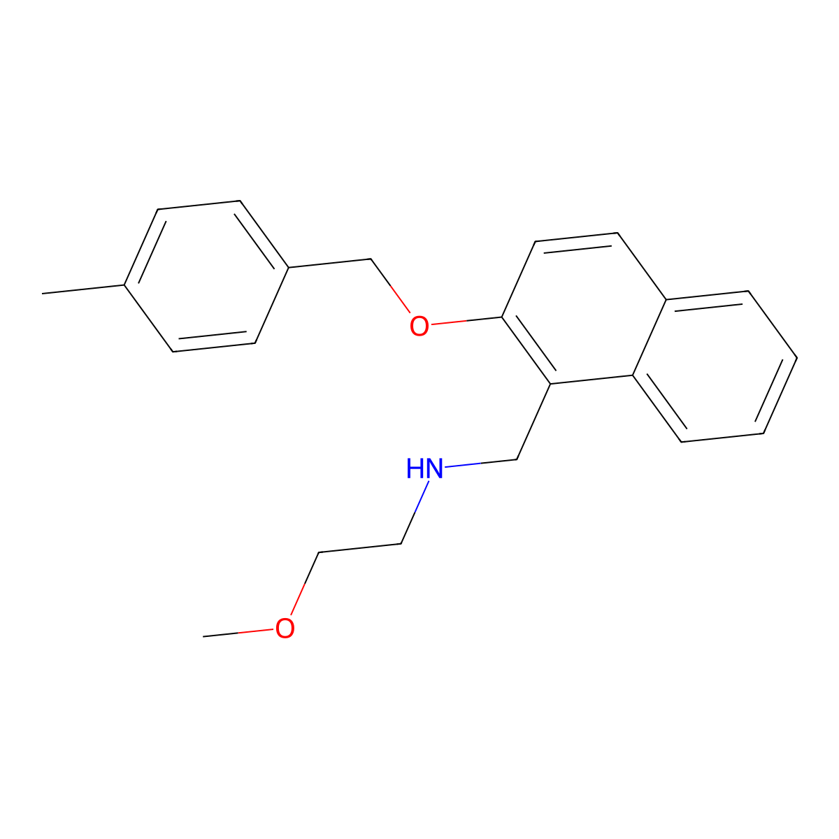 N-(2-methoxyethyl)-N-({2-[(4-methylbenzyl)oxy]-1-naphthyl}methyl)amine molecular structure, CAS 1017514-57-6